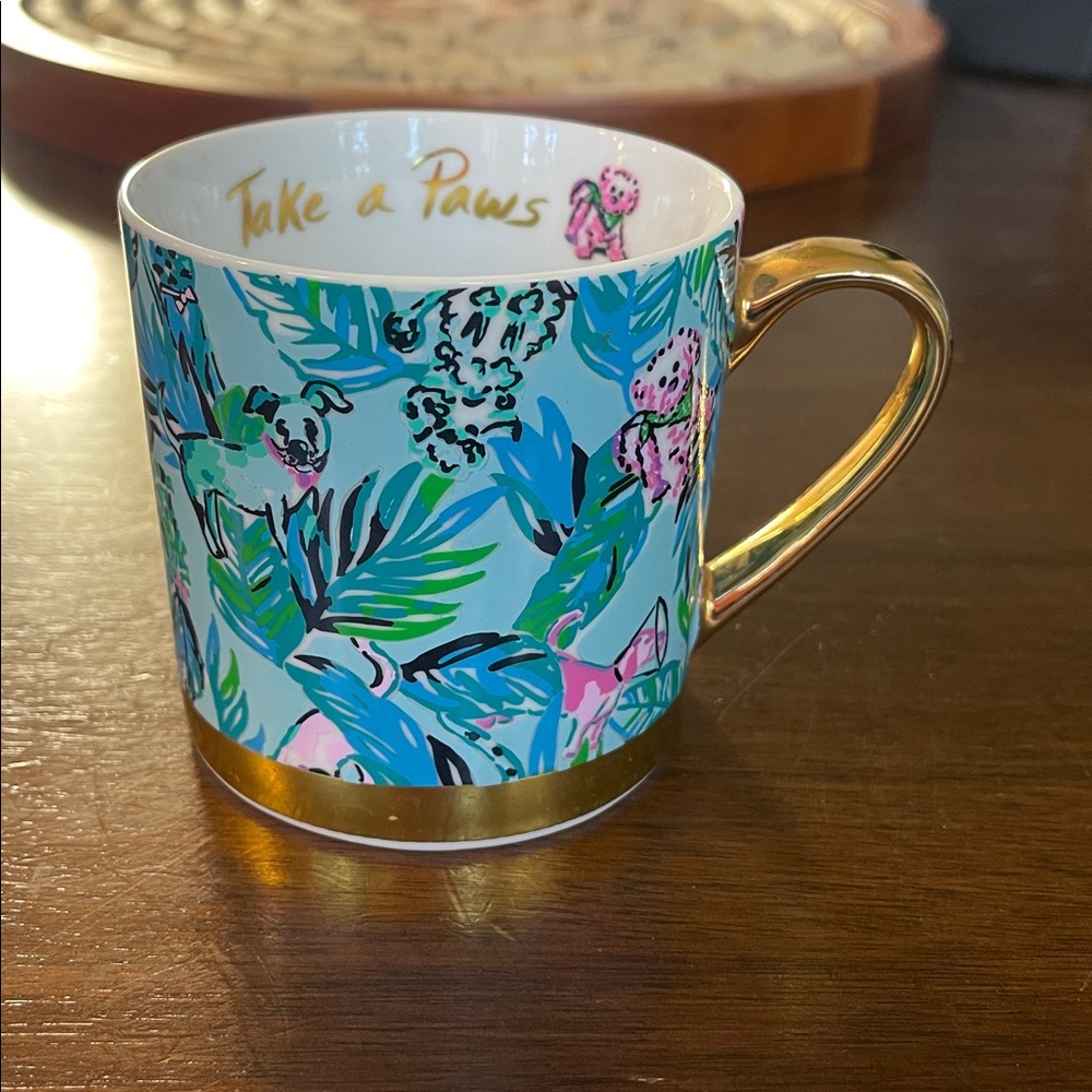 Lilly Pulitzer- “Barking Up the Palm Tree” Ceramic Mug